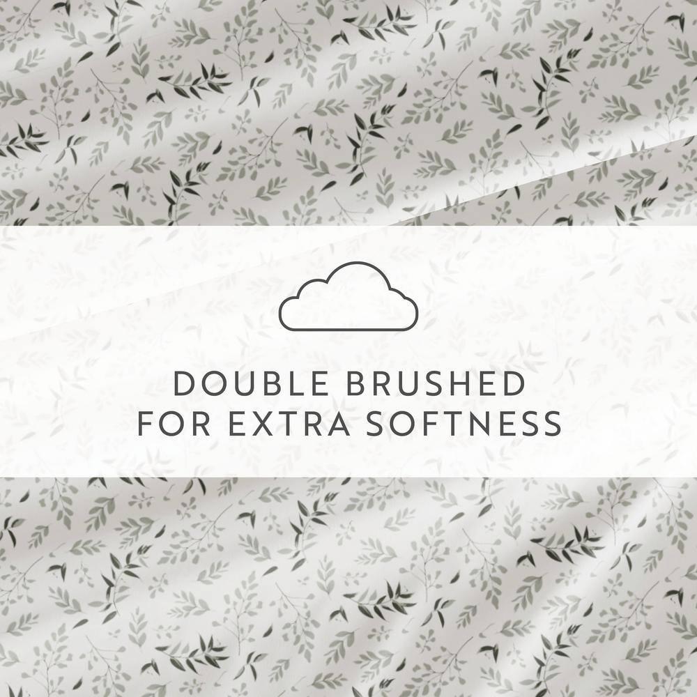 IEnjoy Home 4 Piece Sheet Set Patterned Microfiber Ultra Soft Bedding in Floral Dream