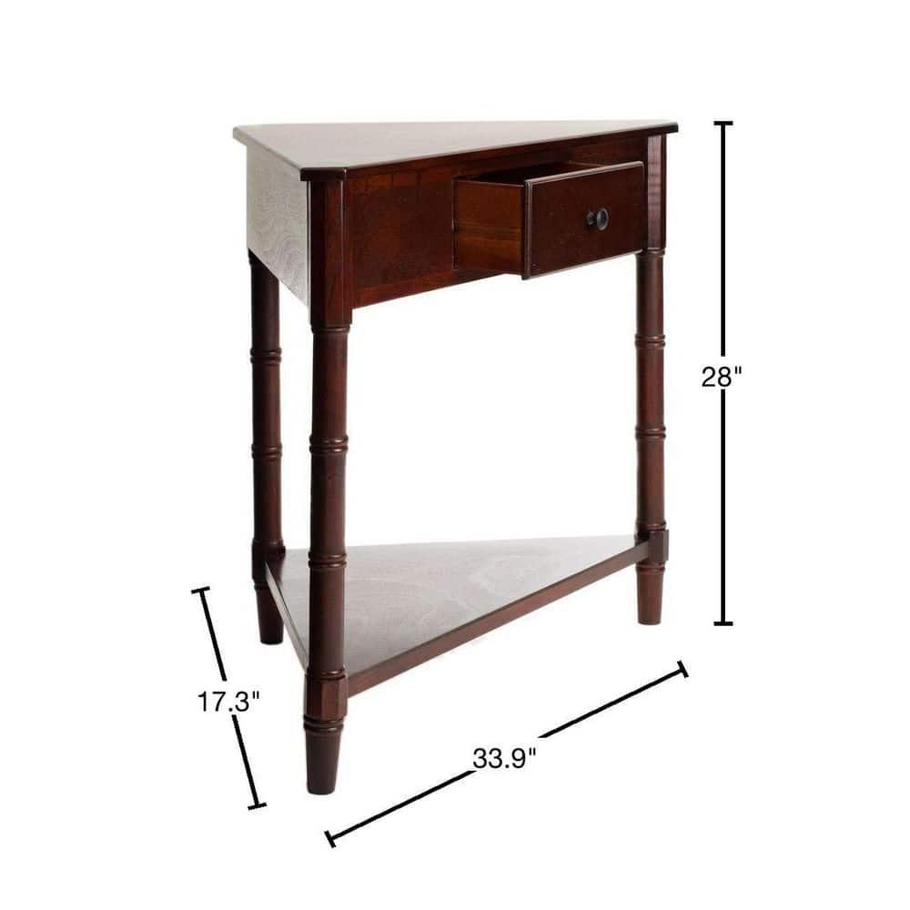 Gomez Corner Table - AMH5709D - Brown - Safavieh Couture