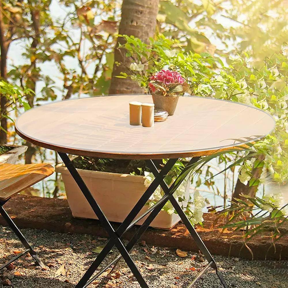 47" inch Diameter 1/4" Clear Plexiglass Sheet, Round Cake Disc, Lucite Circle Flat Edge Plexiglass Table Top by Fab Glass and Mirror