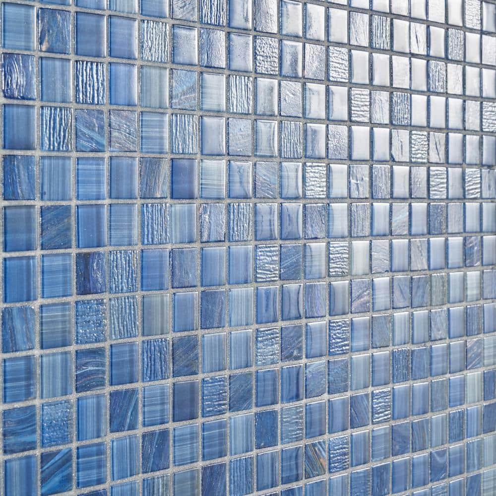 Jayla 11.81 in. x 11.81 in. Polished Glass Floor and Wall Mosaic Tile
