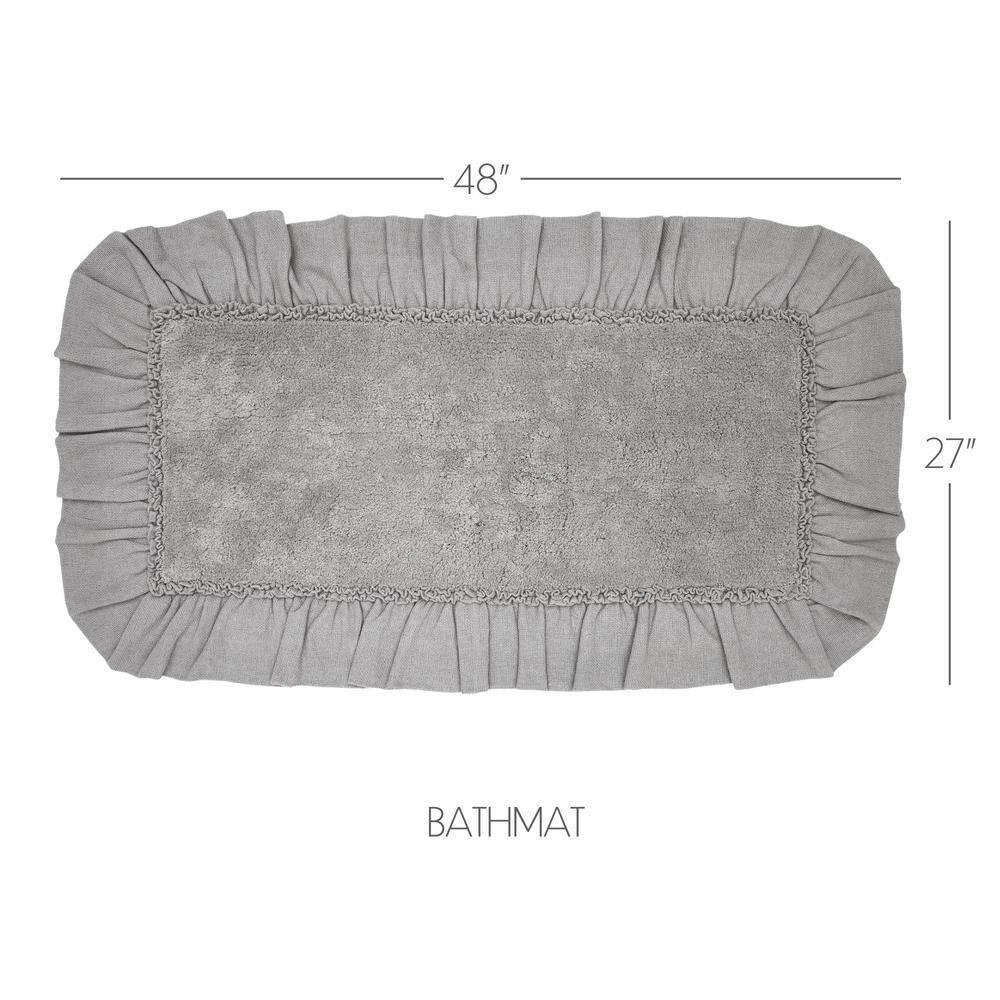 Burlap Dove Grey Bathmat 27x48  VHC Brands