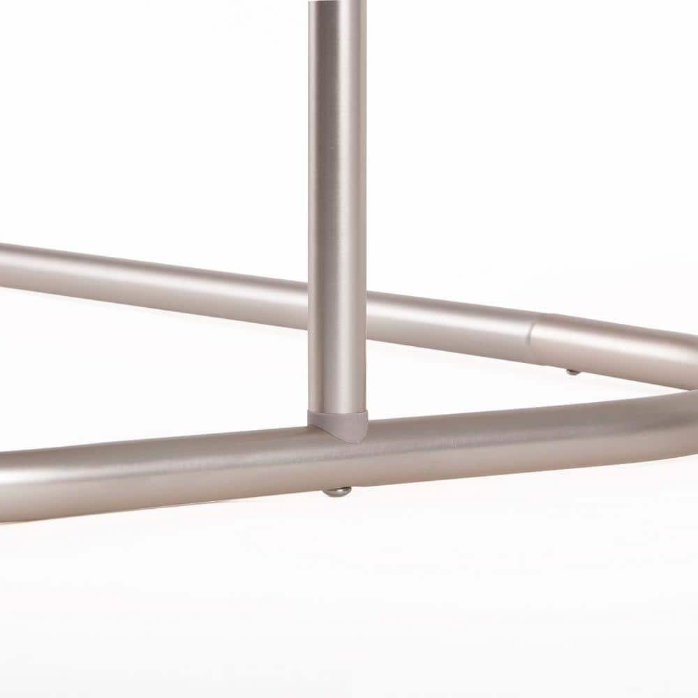 Utopia Alley Rustproof 54" L D-Shaped Fixed Shower Curtain Rod & Hook Set