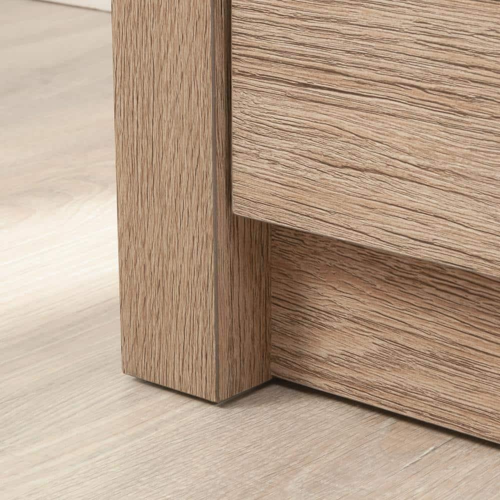Sauder Dixon City 2 Drawer Lateral File Cabinet Brushed Oak: Lockable, 20" Deep Office Storage, MDF Construction