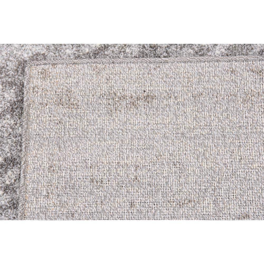 Unique Loom Del Mar Collection Area Rug - Lucille (7' 10" Square, Gray/ Ivory)