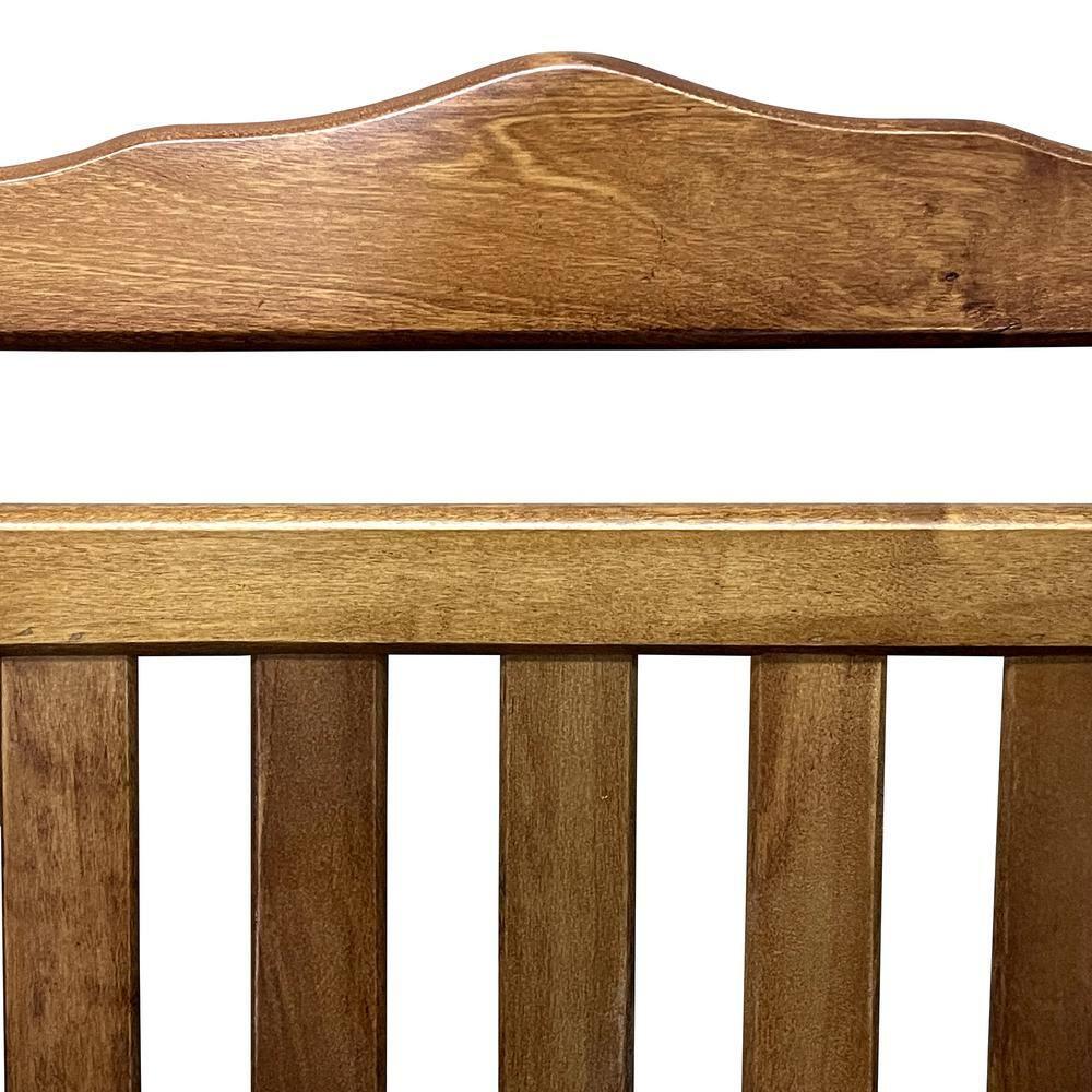 Traditional Wooden High-Back Rocking Chair for Porch Oak