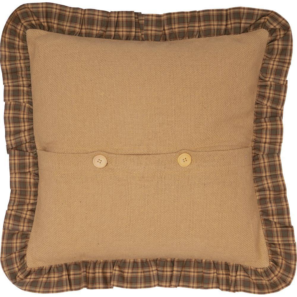 Cedar Ridge Buttons Cotton Reversible Throw Pillow