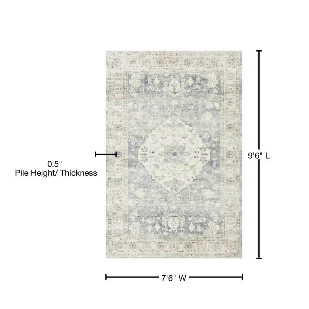 Sera Oriental Denim/Fog Area Rug