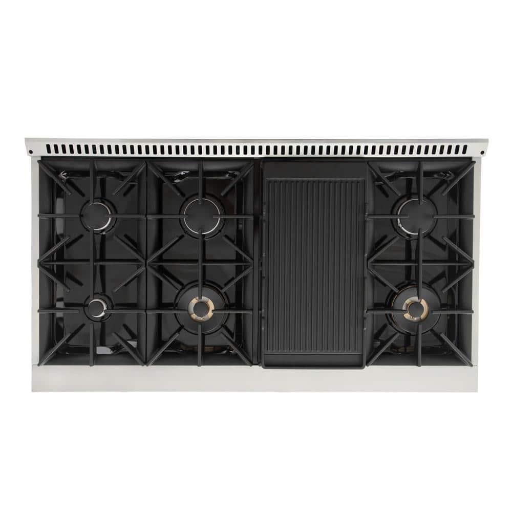 48 in. 6.7 cu. ft. Dual Fuel Range for Natural Gas in Black