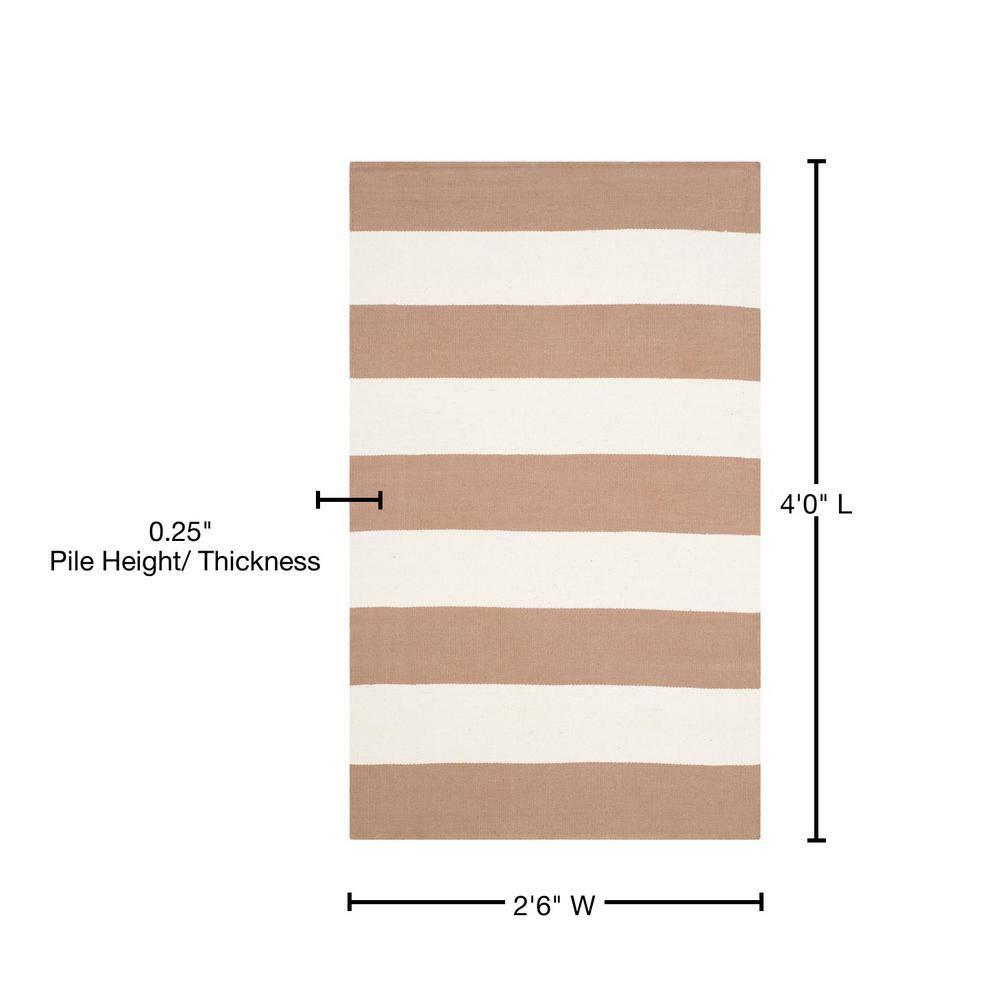 Montauk MTK712 Hand Woven Indoor Accent Rug - Sand/Ivory - 2'6"x4' - Safavieh