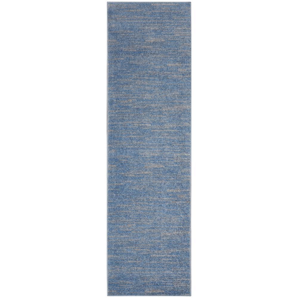 Nourison Nourison Essentials NRE01 Indoor/outdoor Area Rug - Blue/Grey 2'2" x 10'