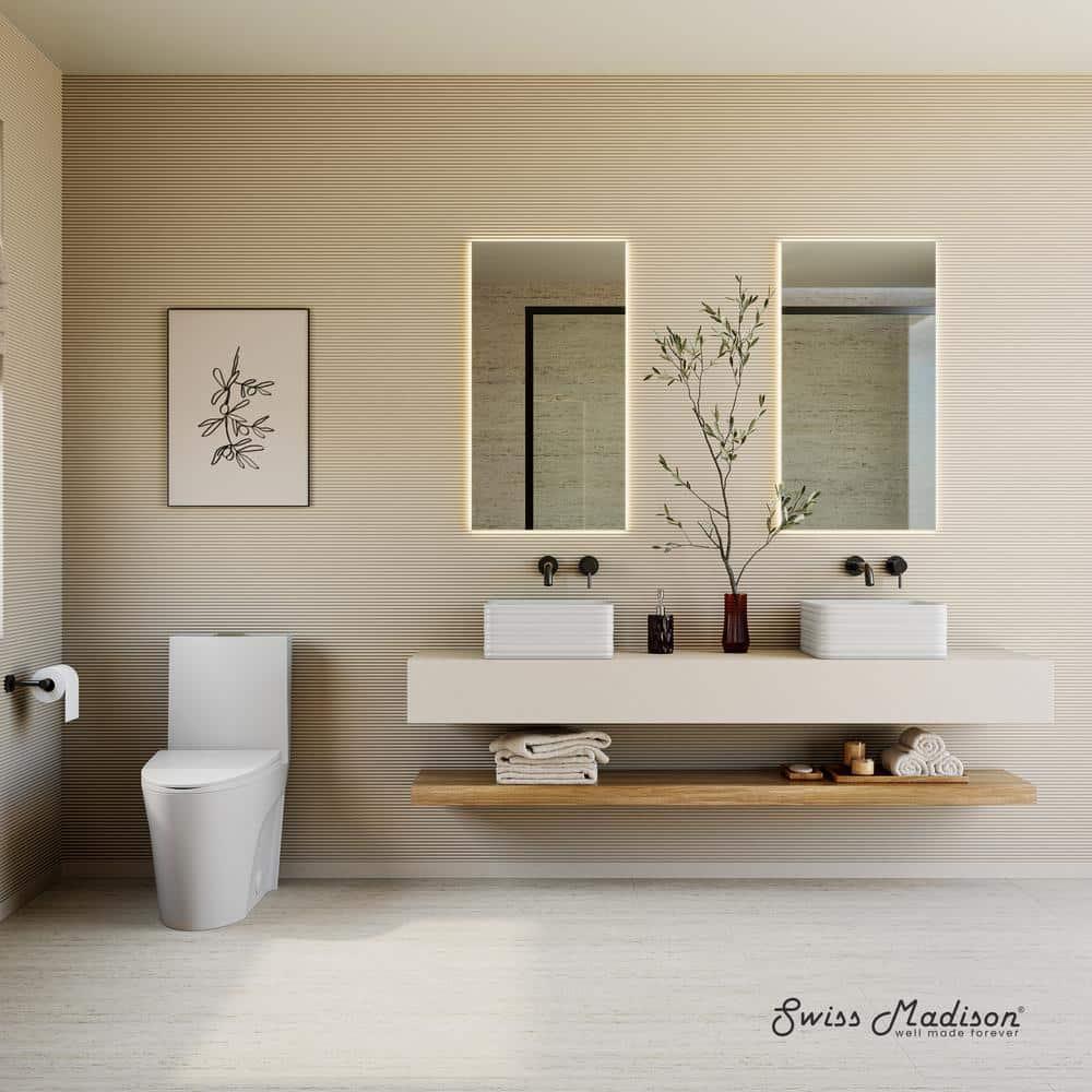 St. Tropez One Piece Elongated Toilet Dual Vortex Flush 1.6 GPF