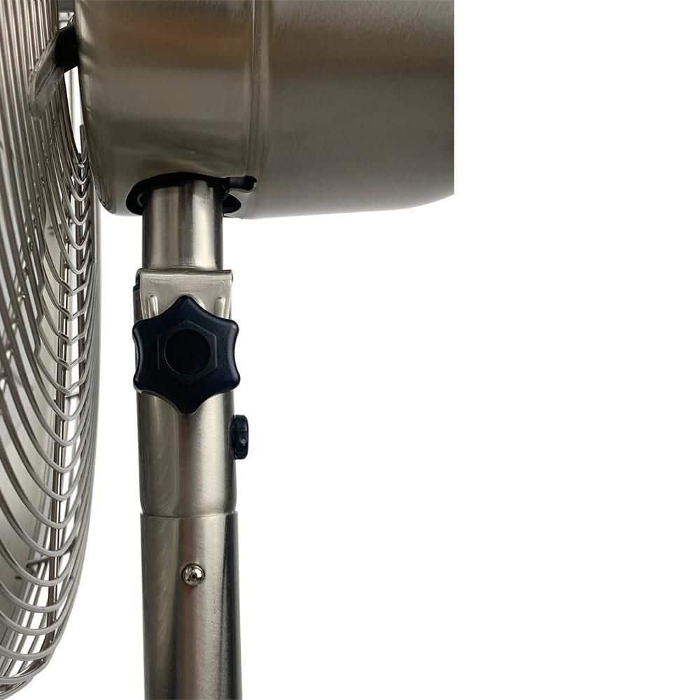 Good Housekeeping All-Metal 3-Speed 16" Oscillating Conference Room Pedestal Fan with Telescopic Height Adjustment (Multiple Finishes Available)