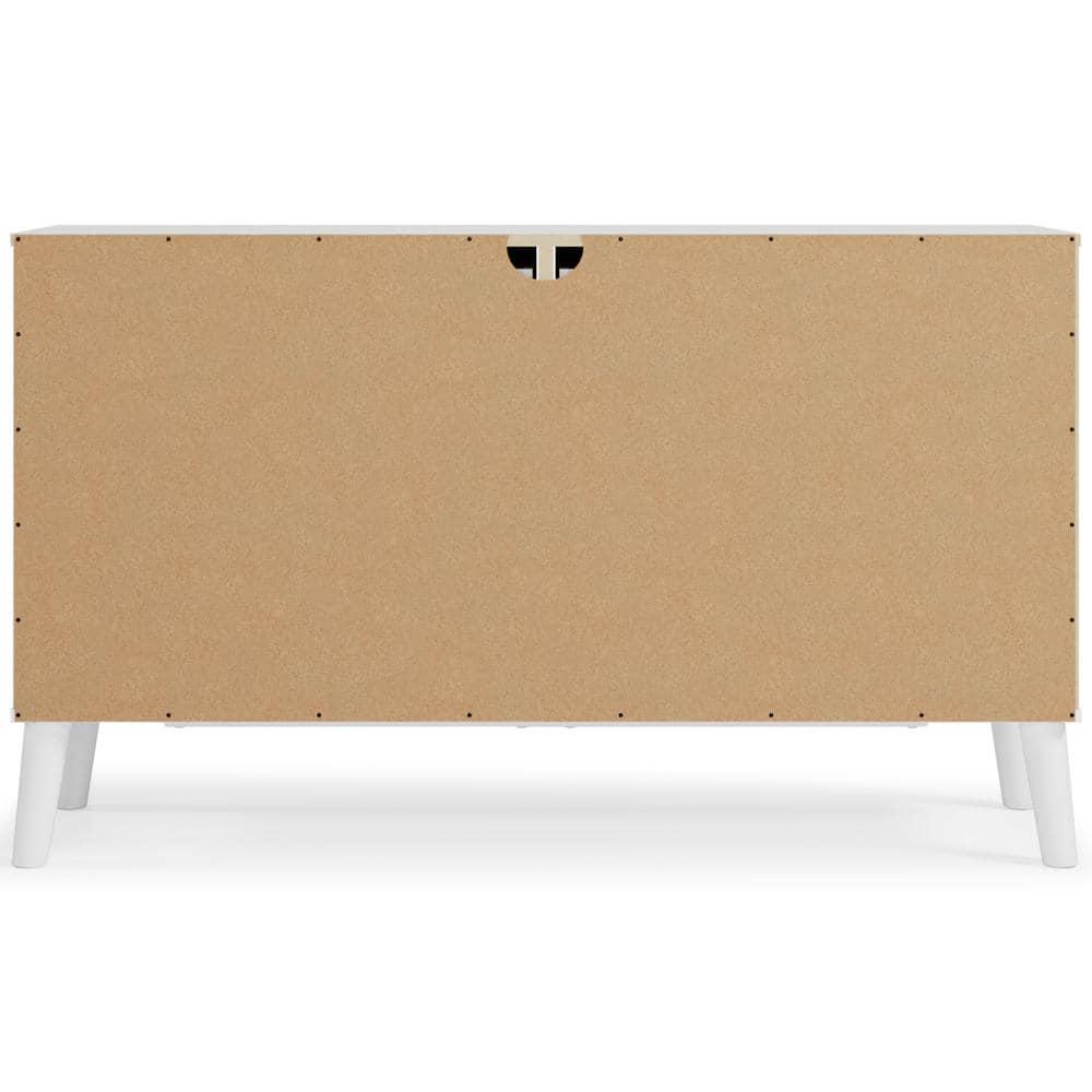 Signature Design by Ashley Contemporary Piperton 6 Drawer Dresser, Two-tone Brown/White