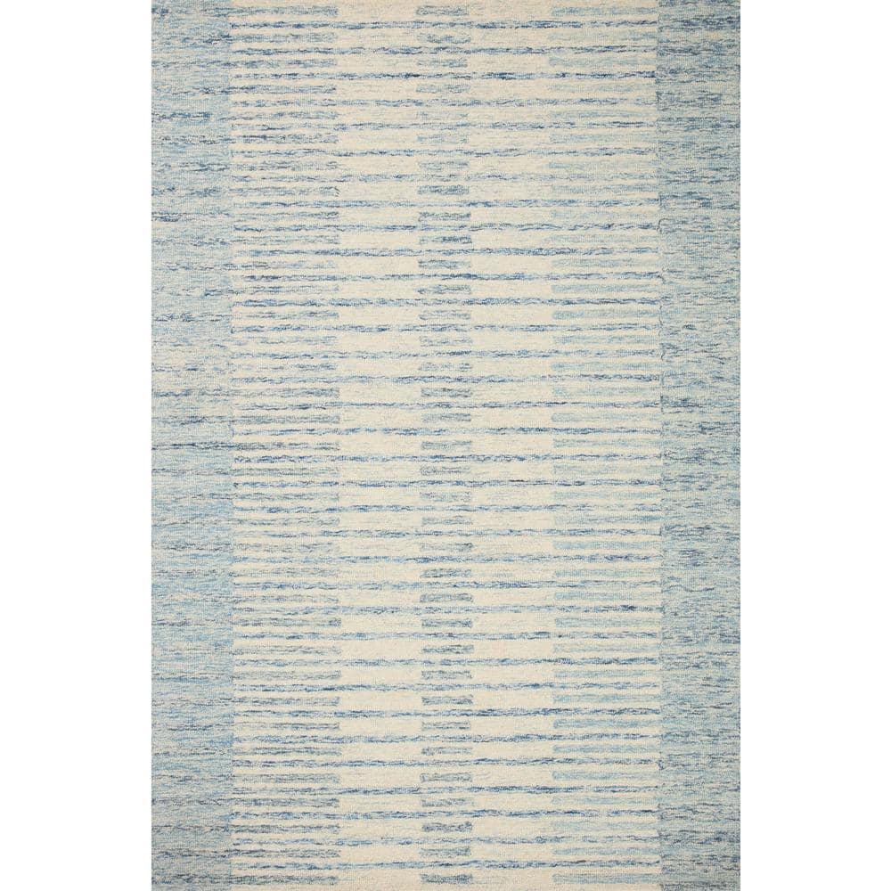 Chris Loves Julia x Loloi Chris Collection CHR-01 Ivory / Denim, TransitionalArea Rug