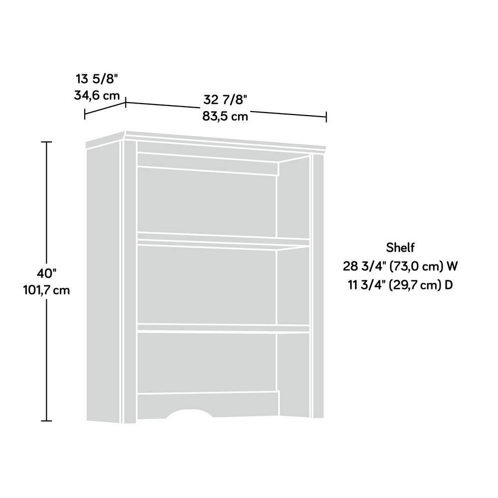 Sauder Hammond Library Bookcase Hutch, Emery Oak Finish