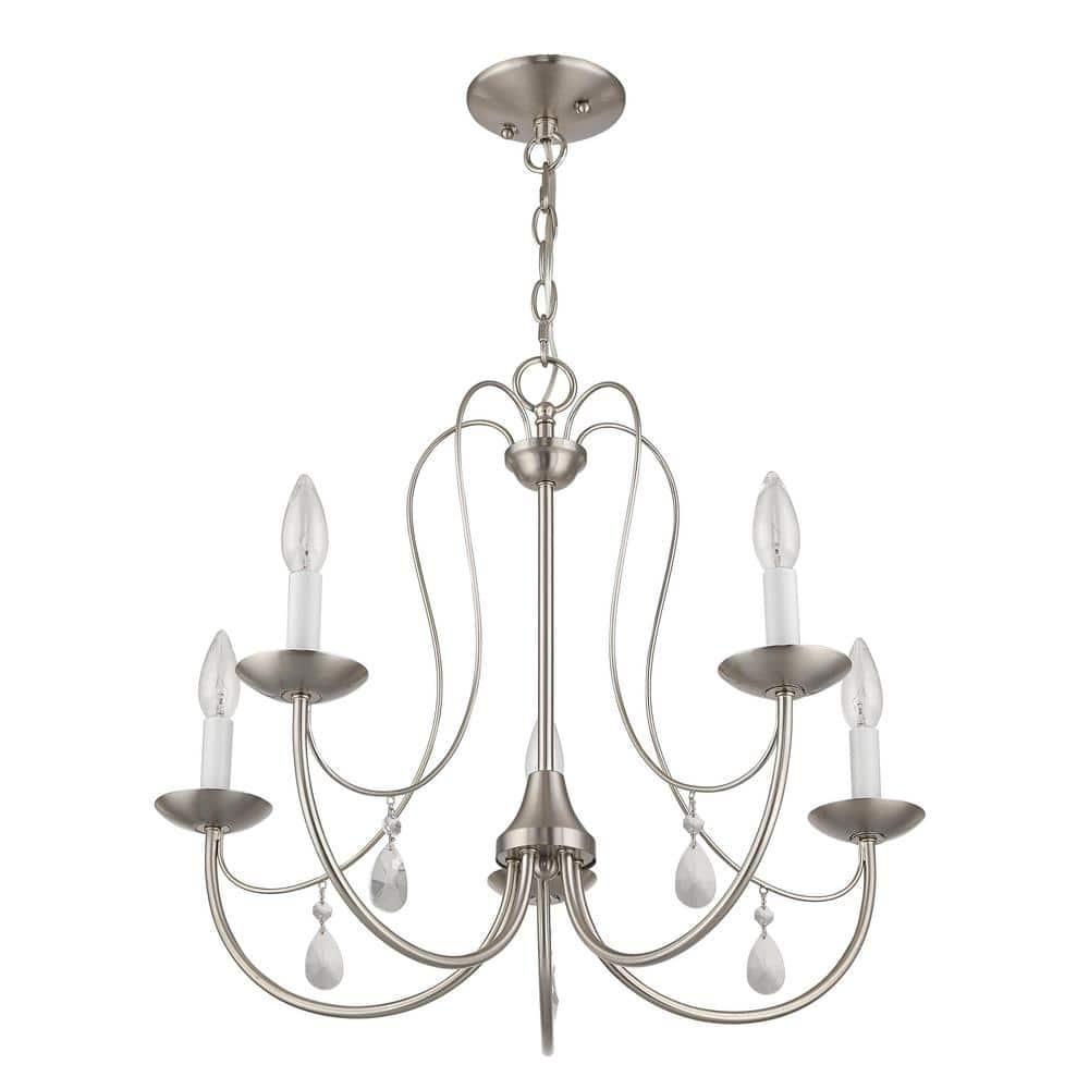 Livex Lighting Mirabella 5 - Light Chandelier in  Brushed Nickel