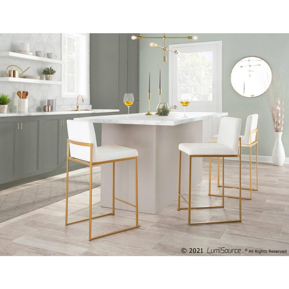 Rego Upholstered Counter Stool with Metal Frame