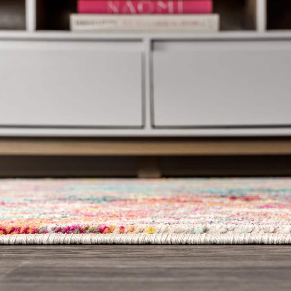 8'x10' Contemporary POP Modern Abstract Area Rug, Multi/Yellow - JONATHAN Y
