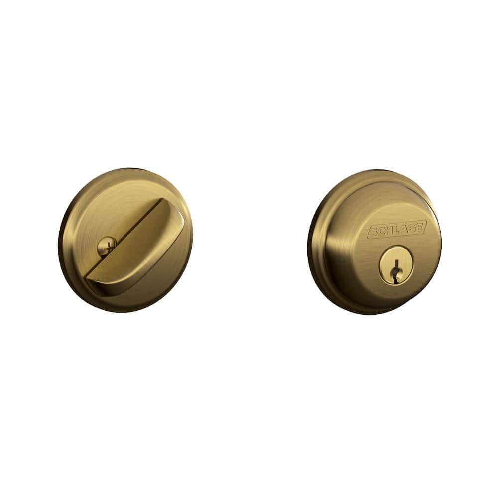 Schlage Antique Brass Zinc Double Cylinder Deadbolt