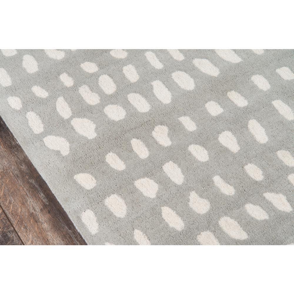 Skyline Decor Novogratz by  Delmar Boho Dots Hand-tufted Wool Area Rug Grey 9' x 12' 9' x 12' Indoor, Handmade Ivory Rectangle