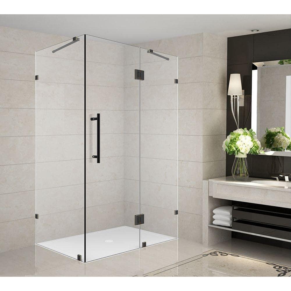 Aston Sen987-3430-10 Avalux 34" Wide X 30" Deep X 72" High Frameless Hinged Shower