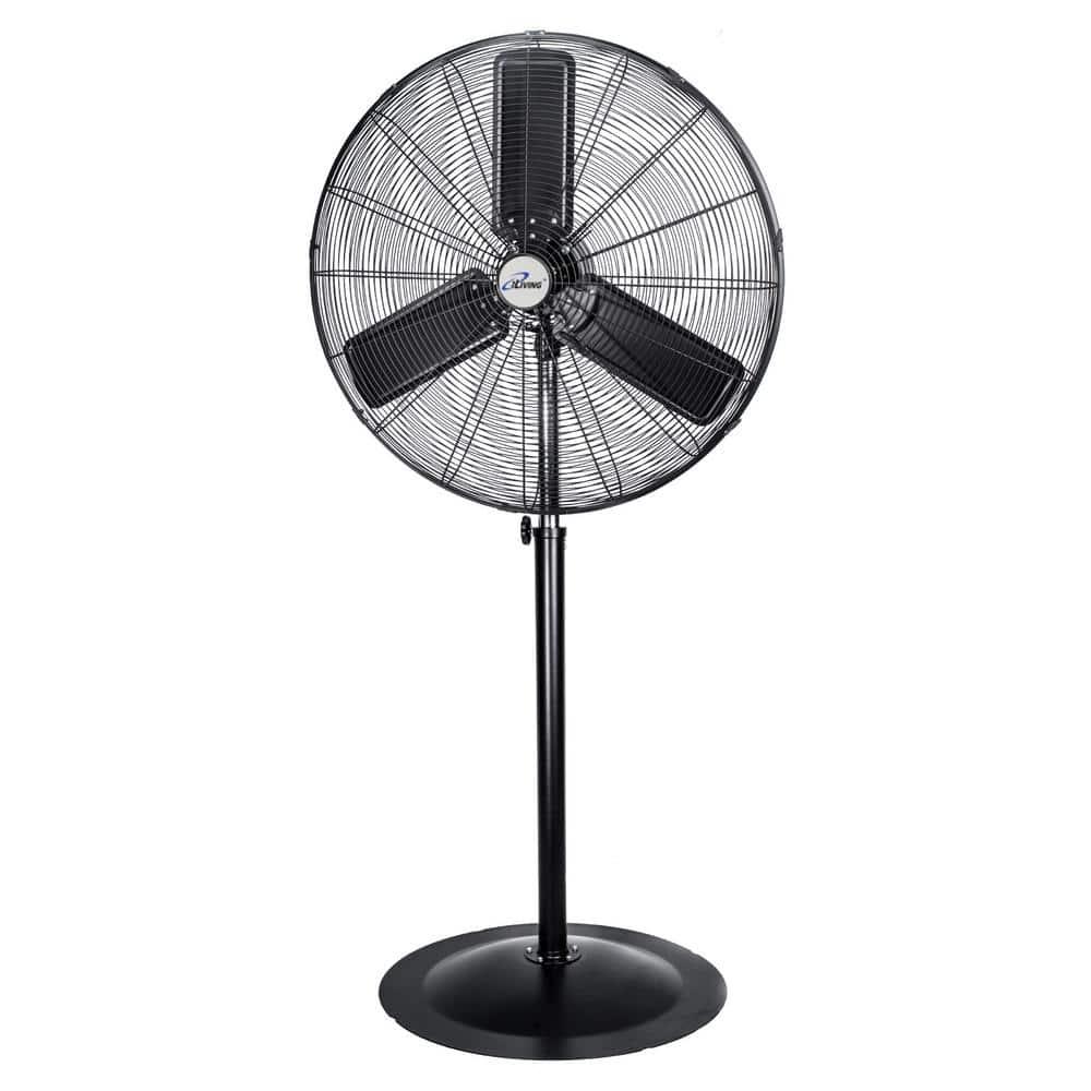 iLIVING iLIVING ILG8P31-93 30" Commercial Pedestal Oscillating Fan - Shop, Garage, Warehouse - 120V, 1.8A , 8400 CFM