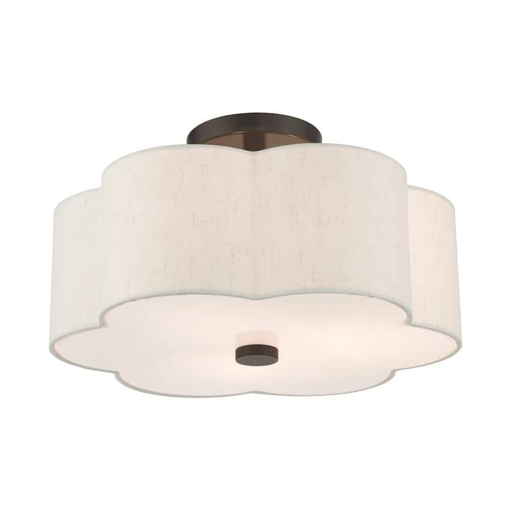 Livex Lighting Solstice 3 - Light Semi-Flush Mount in  English Bronze