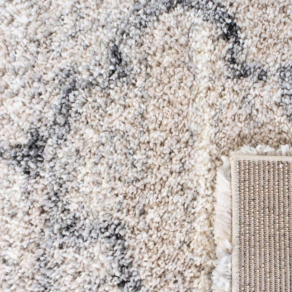Fontana Shag FNT888 Power Loomed Accent Rug - Grey/Ivory - 2'3"x4' - Safavieh.