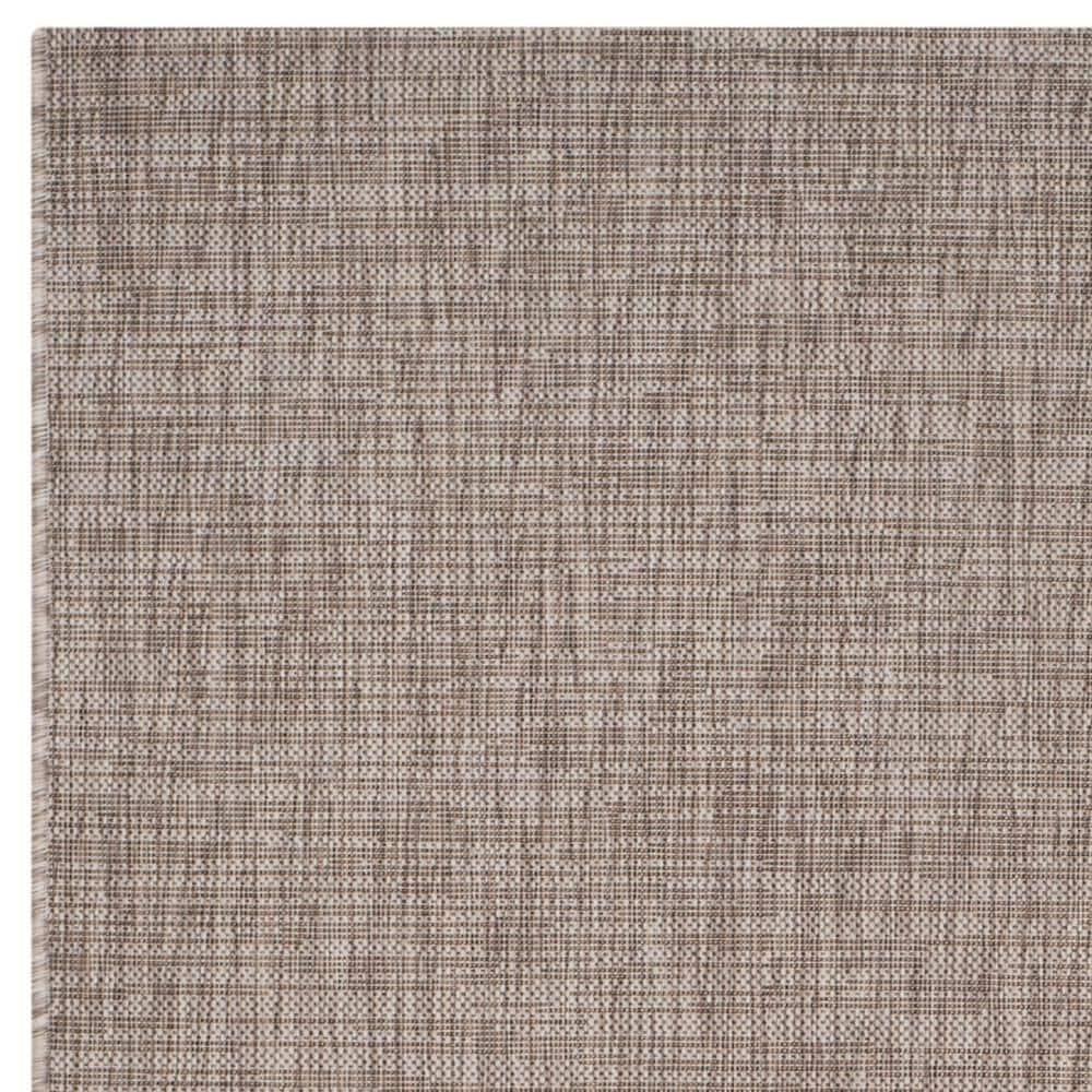 Courtyard Light Brown 4 ft. x 6 ft. Solid Indoor/Outdoor Patio  Area Rug