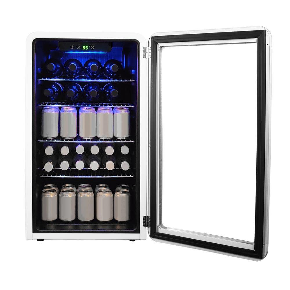 Magic Chef Magic Chef 17.5'' W 20 Cans (12 oz.) 3.4 Cubic Feet Beverage Cooler with Wine Storage and Glass Door