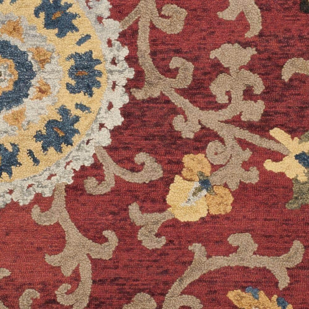 Blossom BLM401 Hand Tufted Area Rug - Red/Multi - 5'x8' - Safavieh.