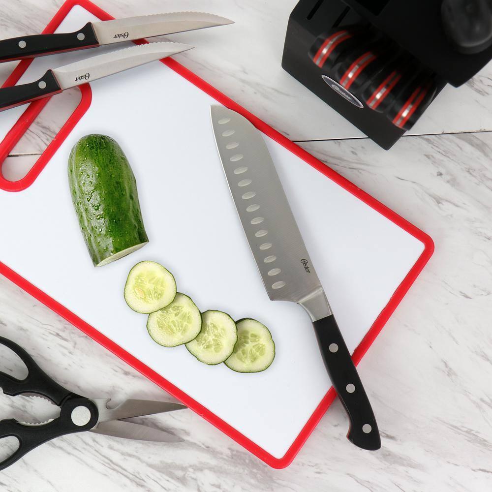 Oster Durbin 14 Piece Stainless Steel Cutlery Set with Block