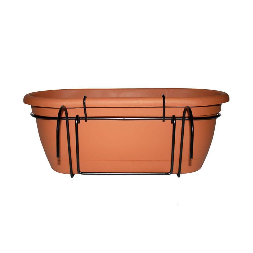 Bloem 7.5 in. H X 9.13 in. W X 18 in. D Resin Lucca Window Box Terracotta