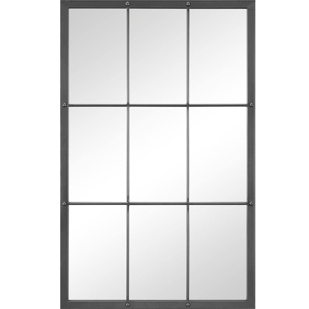 FirsTime & Co. Dark Silver Homestead Manor Wall Mirror, Farmhouse, Rectangular, 24 x 1 x 38 in