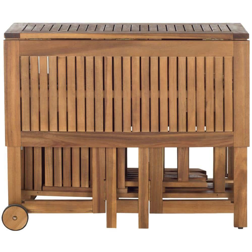 Arvin Table And 4 Chairs - Outdoor - PAT7001 - Natural - Safavieh