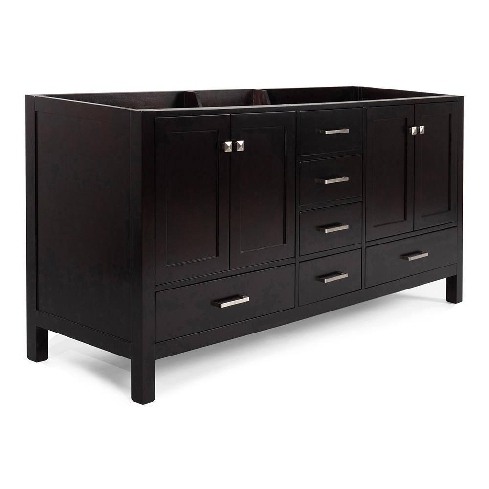 Ariel A073d-Bc Cambridge 72" Double Free Standing Vanity Cabinet Only - Brown