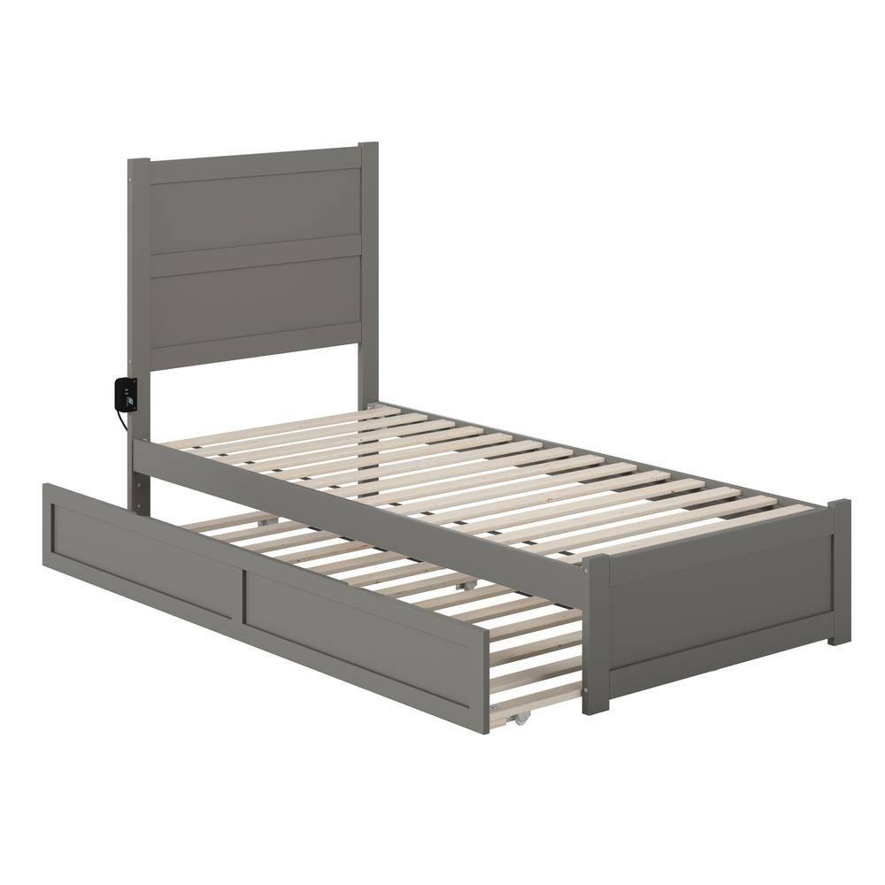 AFI Furnishings NoHo Platform Bed TXL with Footboard & TXL Trundle AG