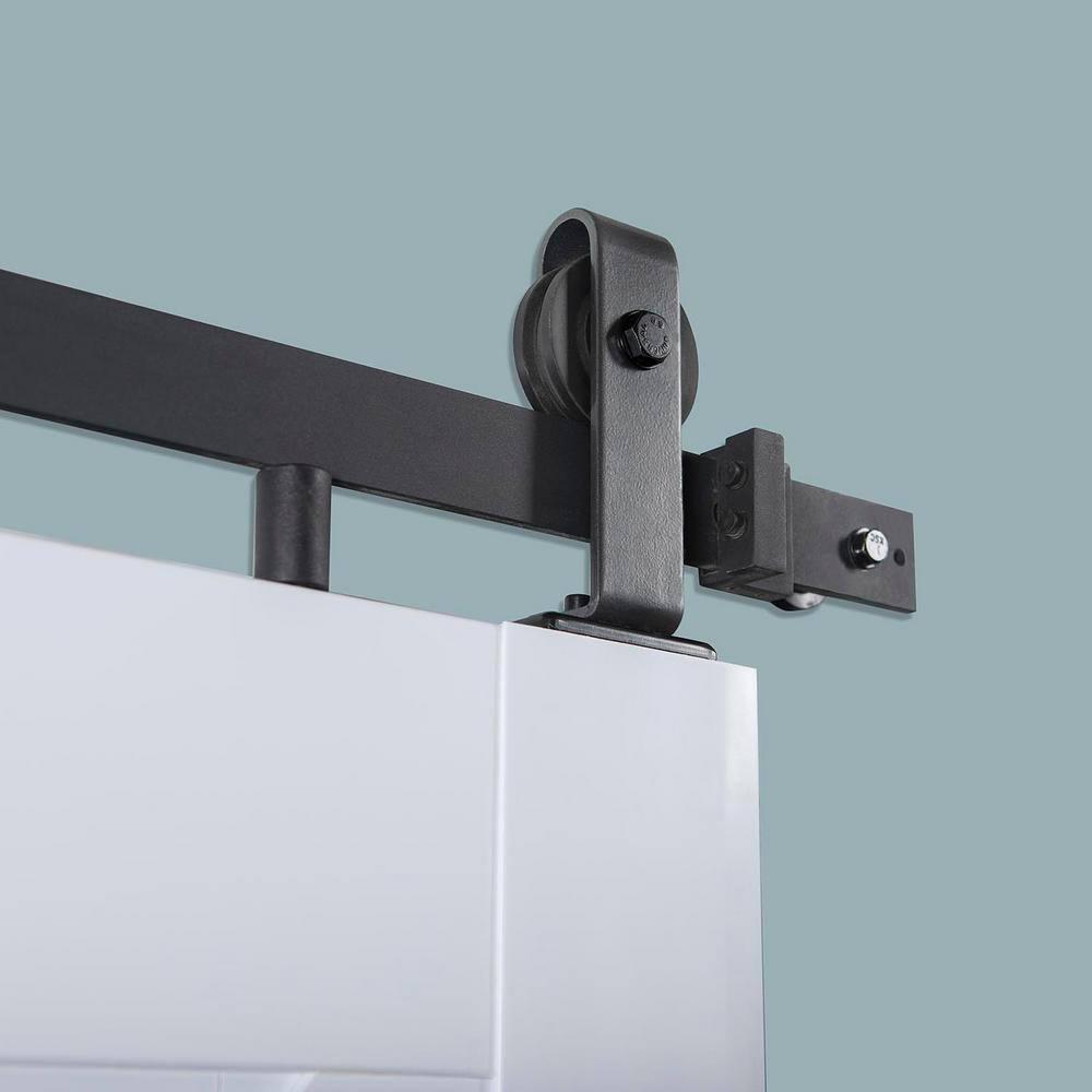 84 x 42 in. White H & K-Style PVC Barn Door Kit