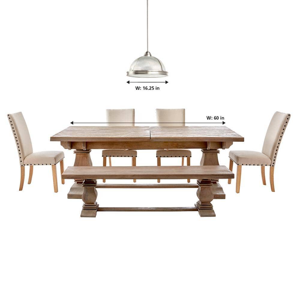 Brushed Nickel 3-Light Pendant with Clear Textured Glass Shade