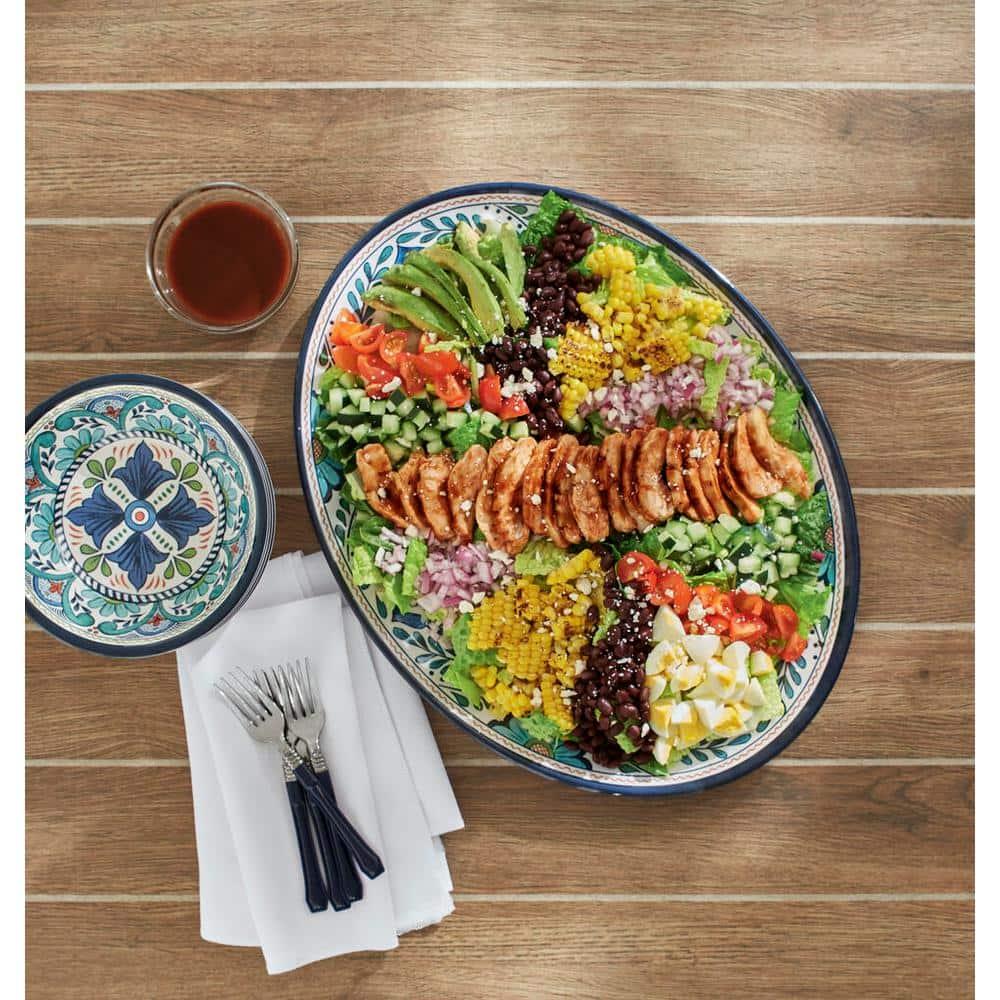 Certified International Talavera Heavy Weight 12 Piece Melamine Dinnerware Set, Service for 4
