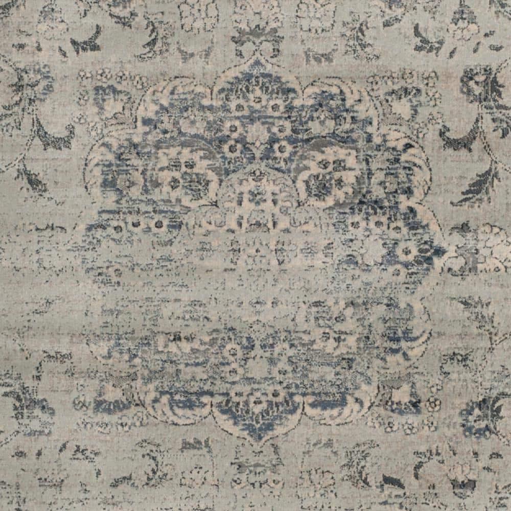 Vintage VTG113 Power Loomed Indoor Skid-Resistant Area Rug - Light Blue - 5'3"x7'6" - Safavieh