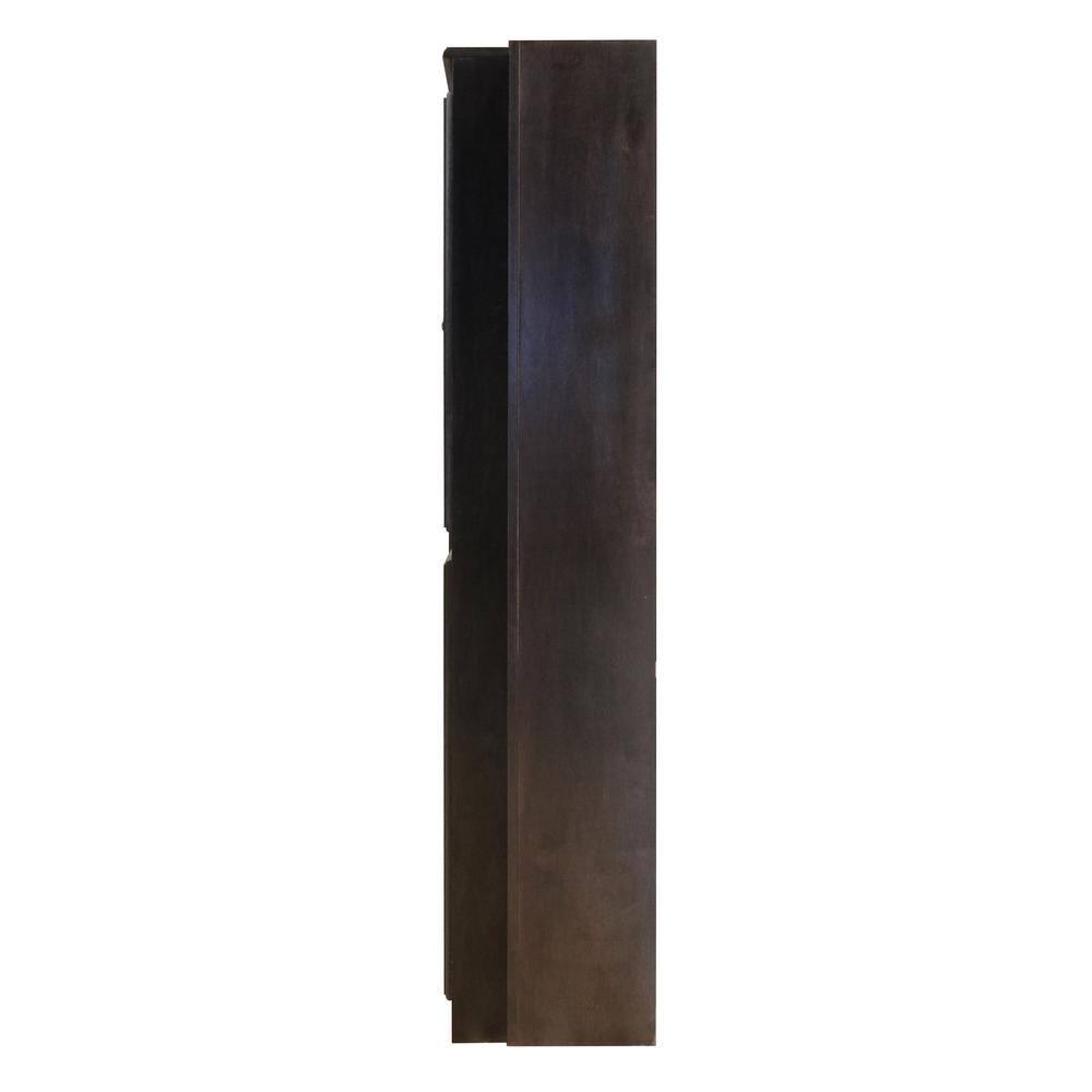 Concepts in Wood 15 Shelf Bookcase Wall with Doors, 72 inch Tall - Espresso Finish