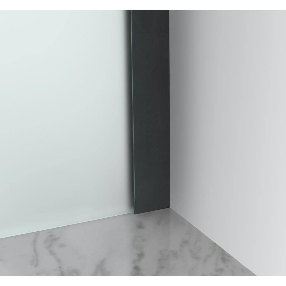 Aston Coraline XL 52" - 56" W x 30" D x 80" H Frameless Rectangle Sliding Shower Enclosure, Frosted Glass SEN984FRUW.UC-MB-563080