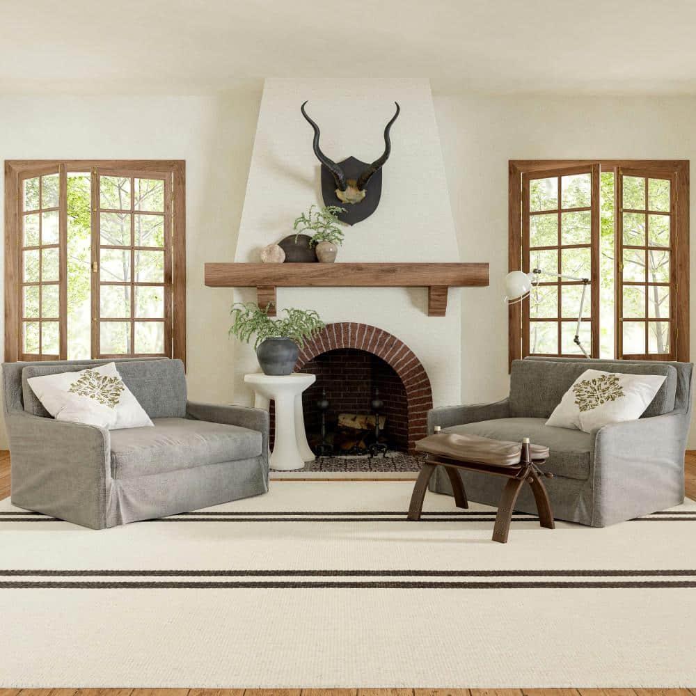 Elowen Double Striped Wool Area Rug