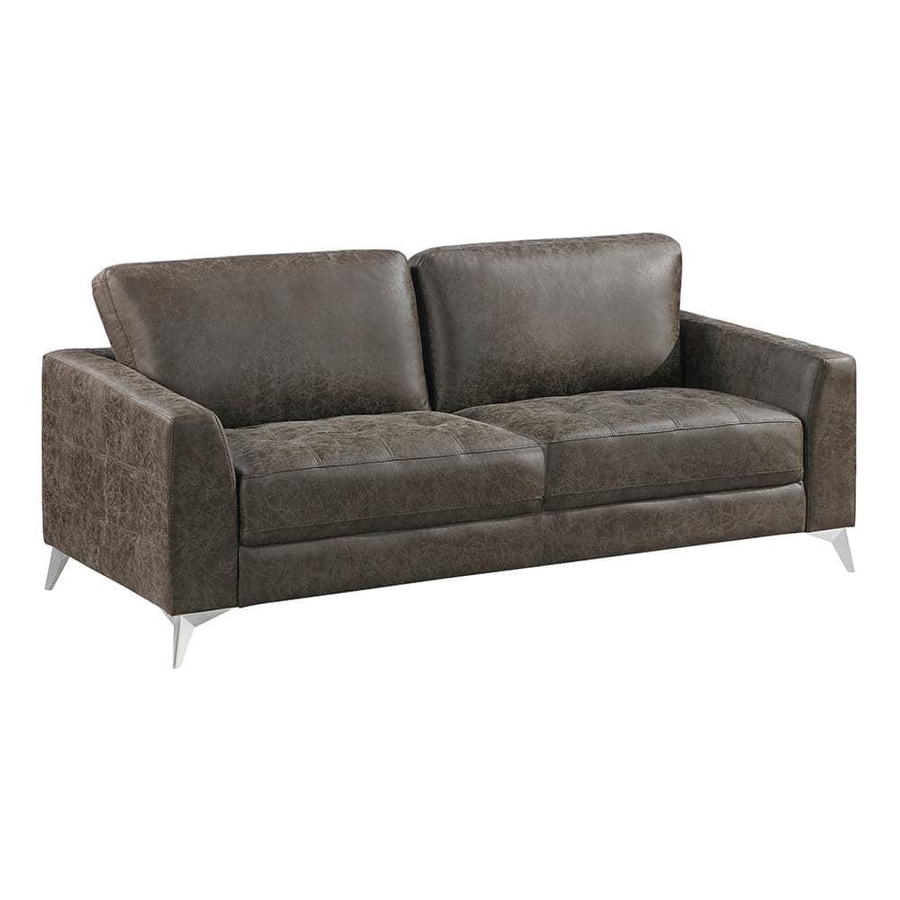 Lexicon Cazon Microfiber Sofa in Brownish gray