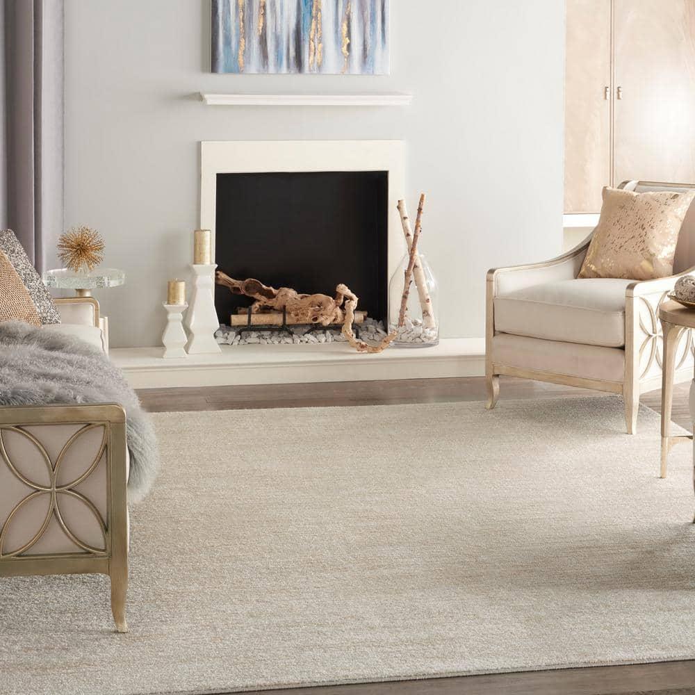 Nourison Essentials Easy Care Indoor Outdoor Area Rug - Ivory Beige 8' x 11'