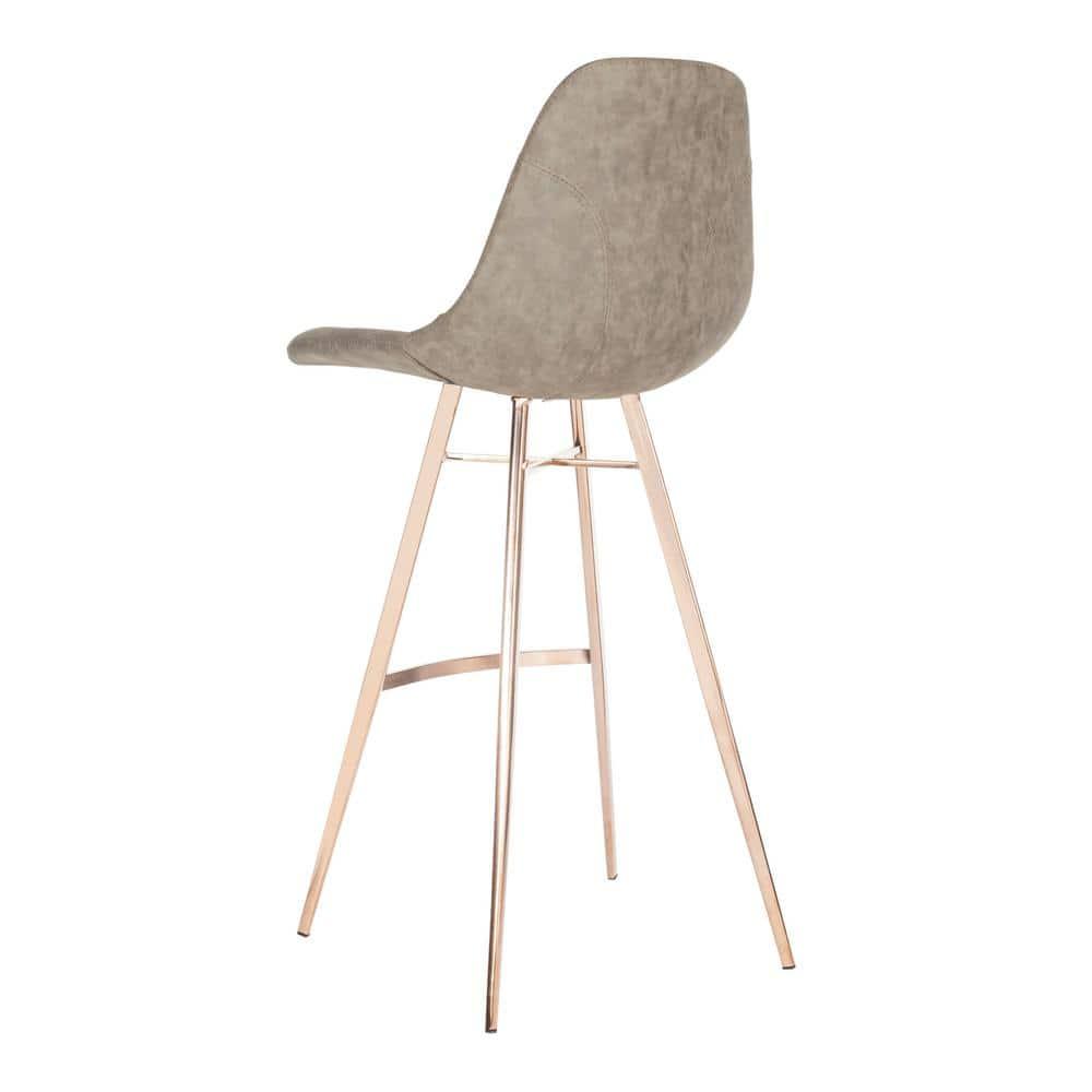 Mathison Bar Stool  - FOX3011 - Taupe/Copper - Safavieh Couture