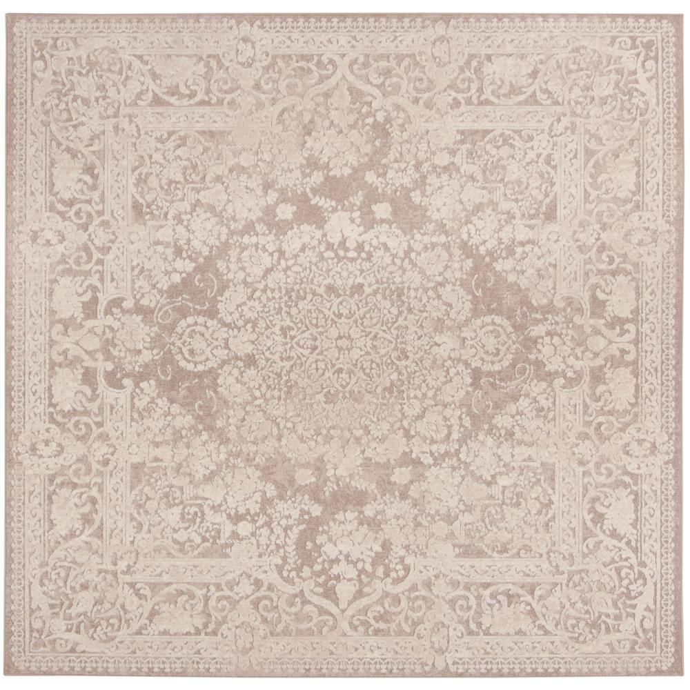 Reflection RFT664 Power Loomed Indoor Area Rug - 5'x5' - Beige/Cream - Safavieh