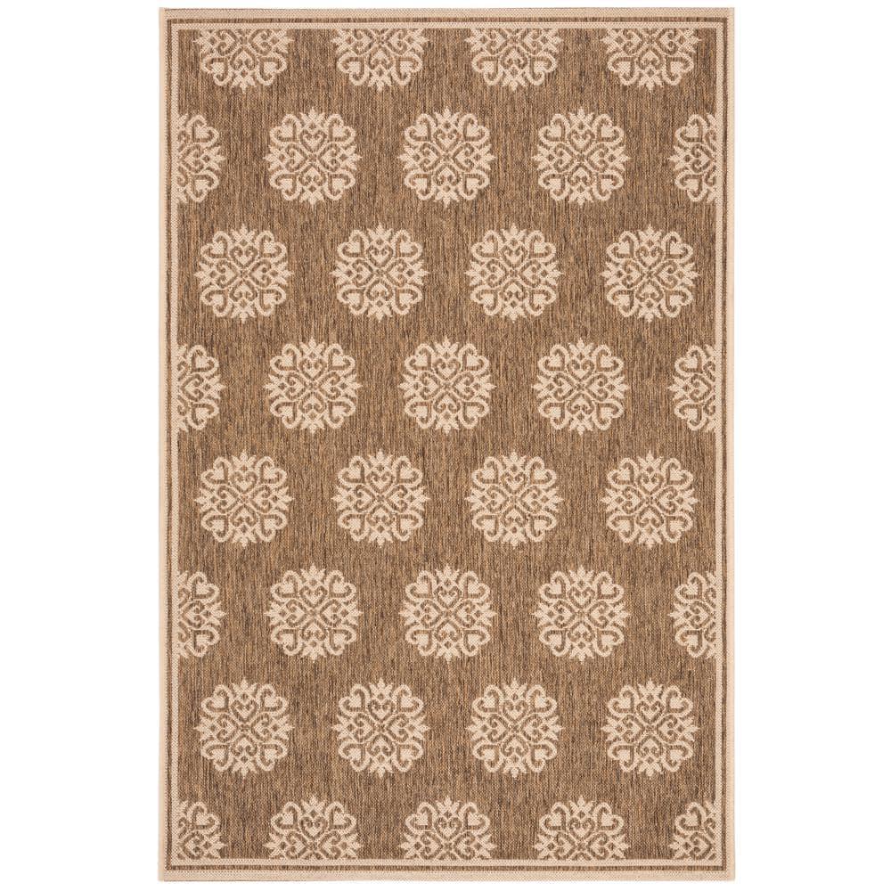 SAFAVIEH Beach House Regent Geometric Indoor/Outdoor Area Rug, Beige/Cream, 4' x 6'