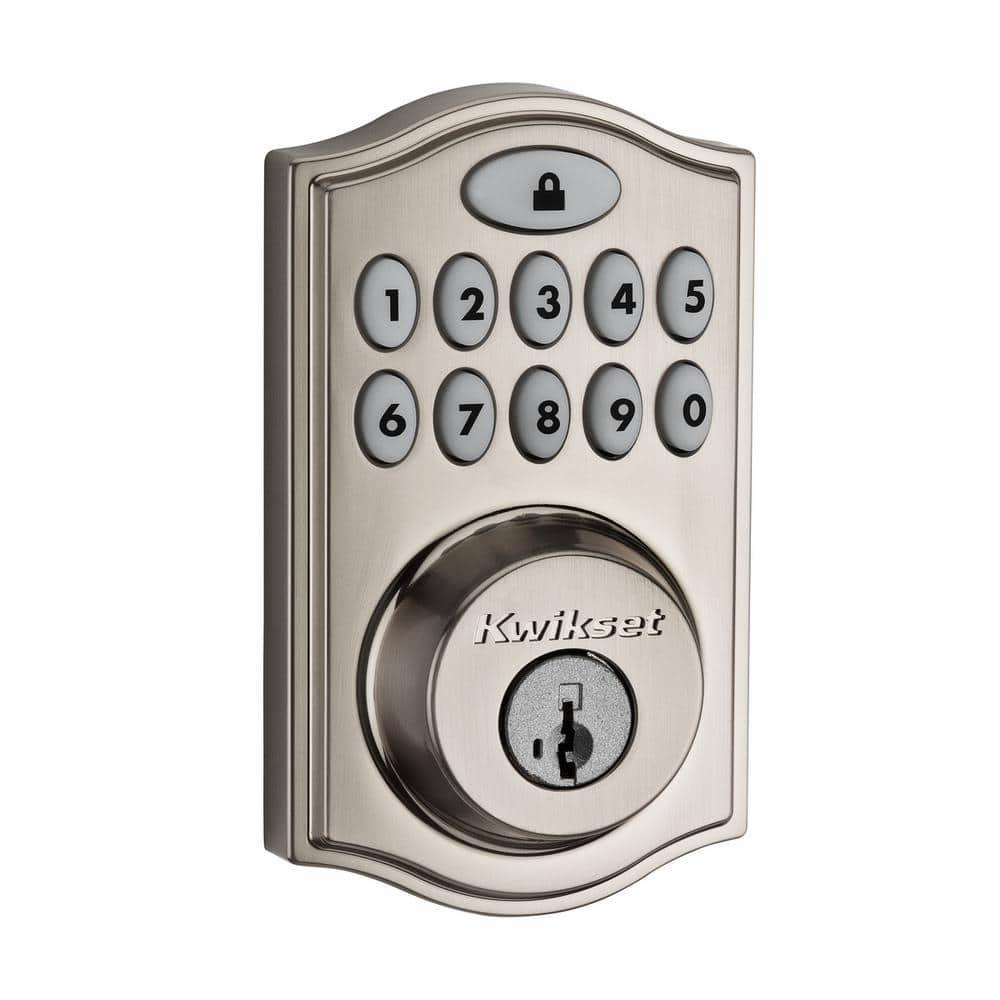 Kwikset 914 Traditional Keypad SmartCode Electronic Deadbolt Smart Lock featuring SmartKey Security and ZigBee 3.0 Technology in Satin Nickel, Large, 914TRL ZB 3.0 15